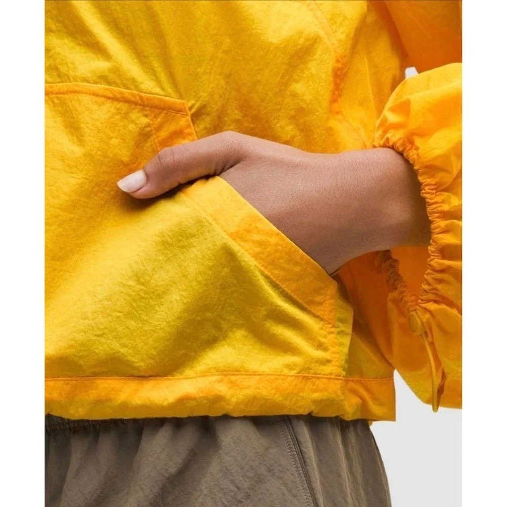 882-Lululemon Scuba Cropped Anorak-Maize Yellow